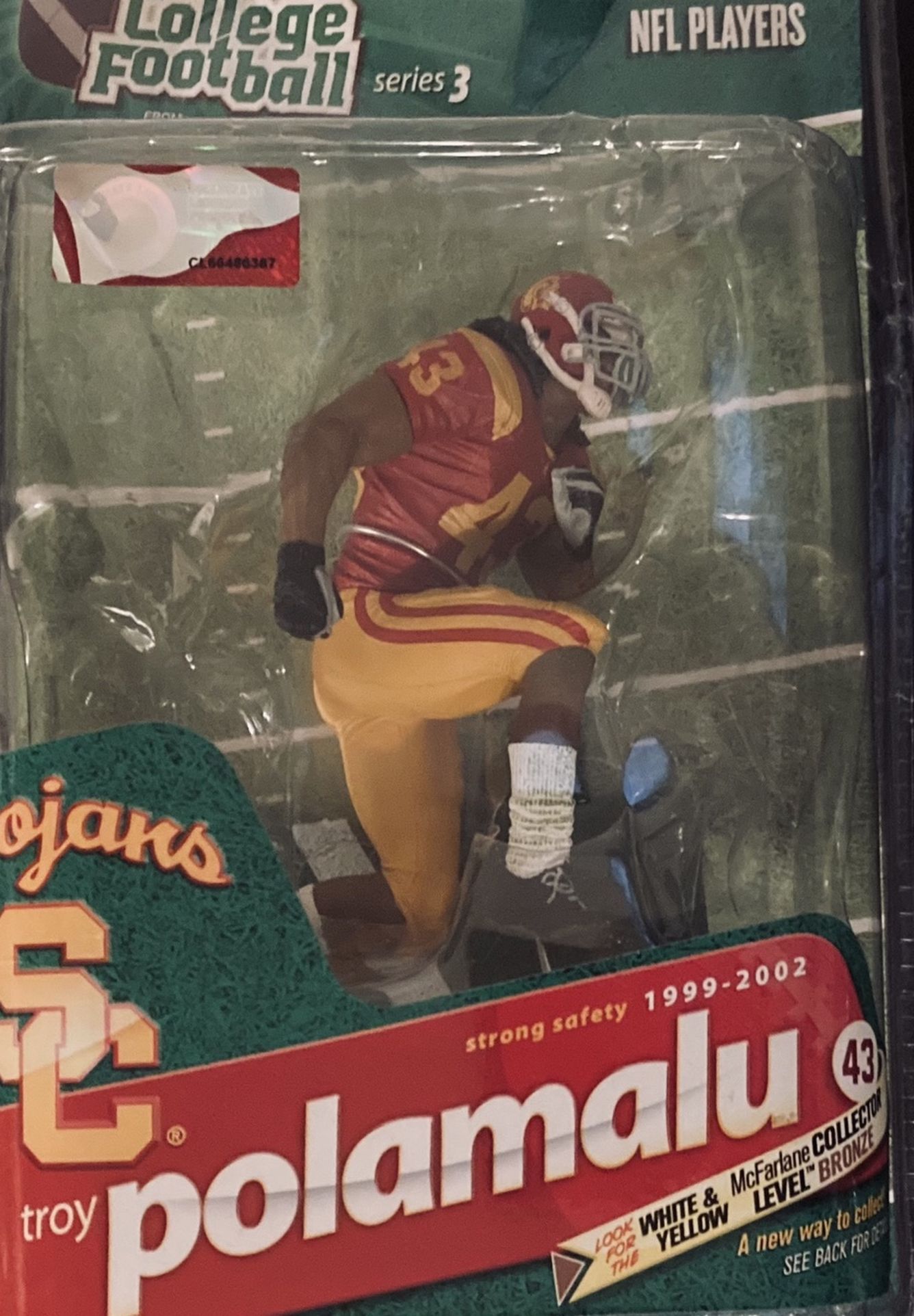 Troy Polamalu USC Trojans NCAA College Football Edition Mcfarlane Action Figure Series 3