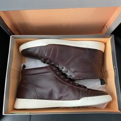Mens Shoes, Crown Vintage Midcut Leather Fashion Sneaker, Like New, Size 12
