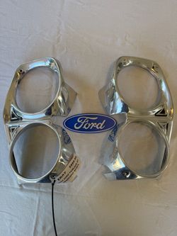 OEM 1967 Ford Fairlane/Ranchero Headlight Bezels / Doors – Professionally Polished (Matched Pair)
