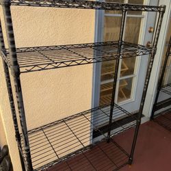 4-Shelf Black Metal Wire Storage Racks (Heavy Duty, Adjustable) Garage Shelving/Plant rack $30