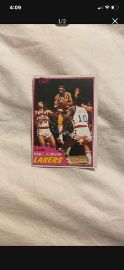 1981-82 Topps Magic Johnson #21 LA Lakers RC HOF NM GREAT CENTERING PSA GRADABLE