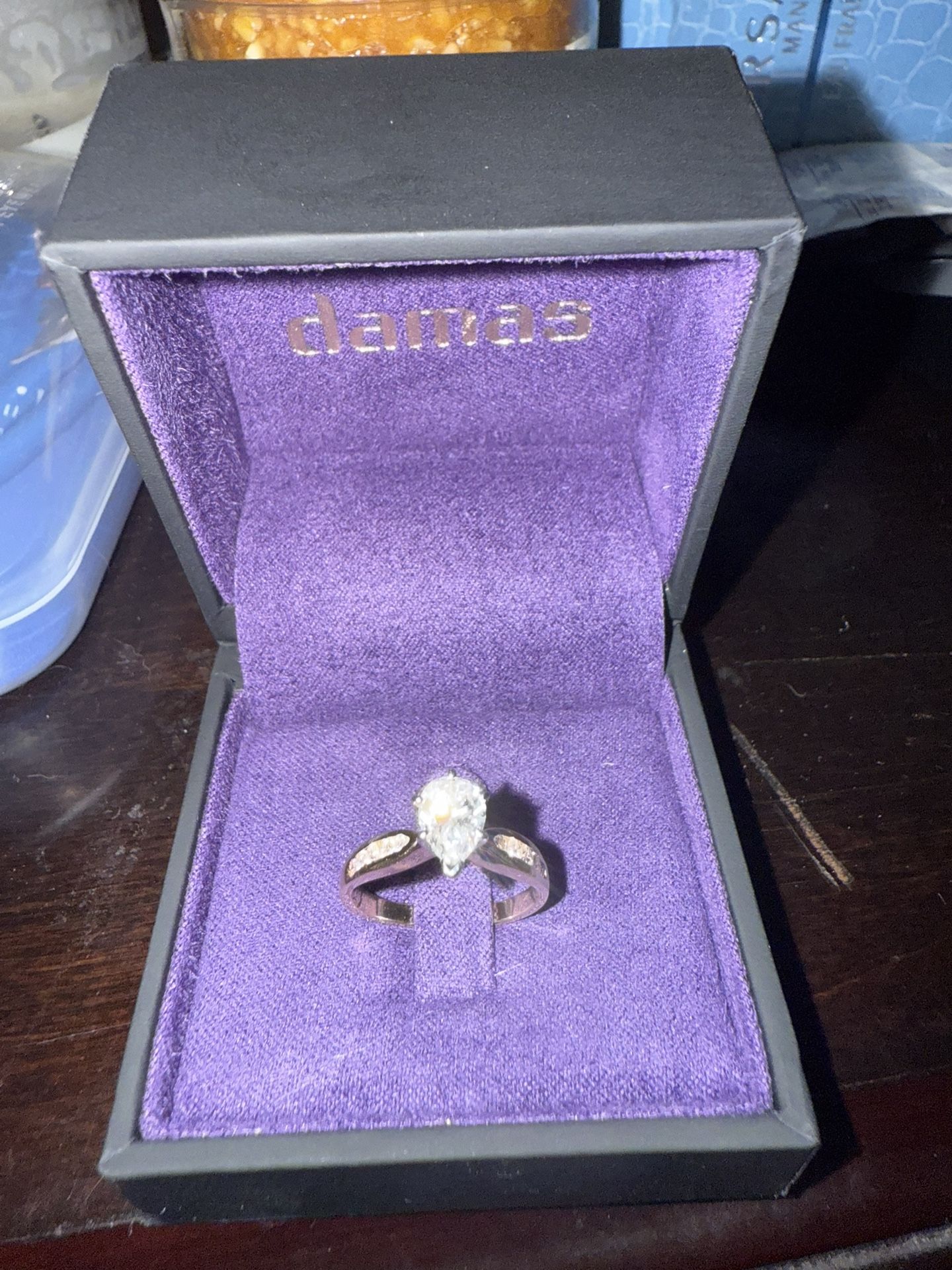 Natural Pearl Diamond Ring 14k Gold