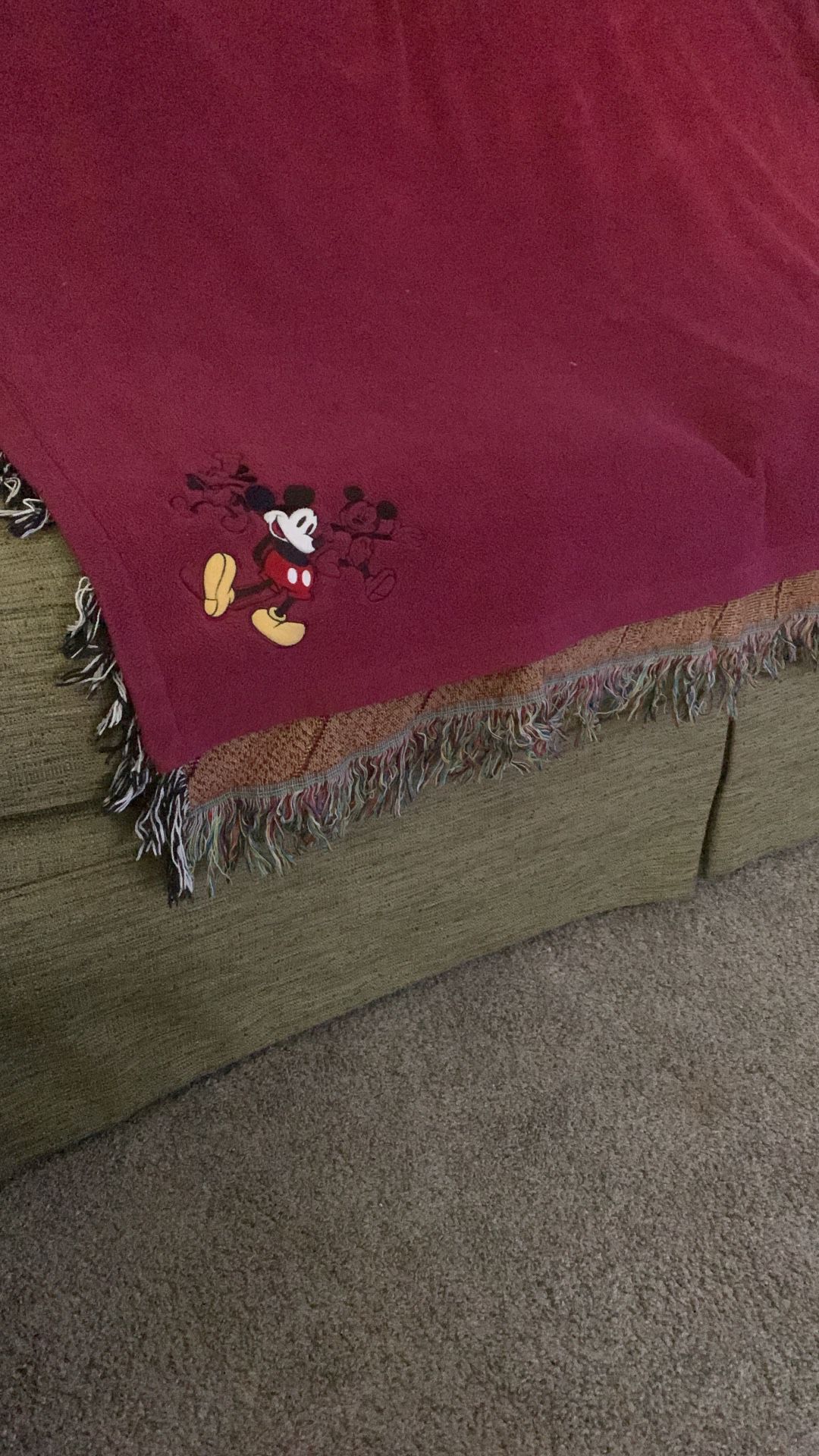 Mickey Mouse Red Blanket