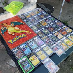 $200! Firm charizard picture. $200! Charizard card. $200! Rayquaza $1000 black label Pikachu. $80! Per Card. All for $3500!. Or closer offer.