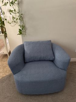 Set of 2 Swivel Accent Chair,360° Rotating Barrel Chair,Teddy Fleece High-Resilience Sponge Single Sofa