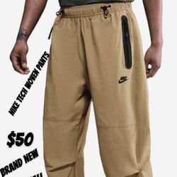Nike Tech Woven Oversized Track Pants Brand New Small Sweat Fit Swoosh