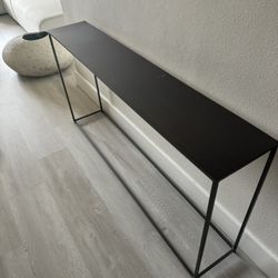 Cb2 Console Table Sofa Table Brushed Metal 