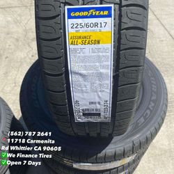 225/60R17 Goodyear ASS New Set of Tires Installed and Balanced Set de Llantas Nuevas Instaladas y Balanceadas