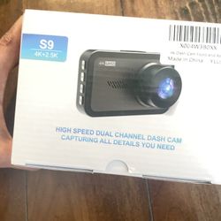 Dual 4K Dash Cam Front and Rear - Free 64G SD Card, 2160P+2160P UHD Dash Camera for Cars, Dashcam with 176°+160° Wide Angle, 3.5'' IPS Screen Dashcam,