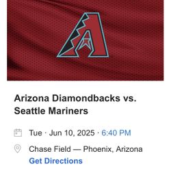 Three Dbacks Tickets For Mariners Game Tonight