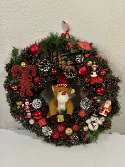 Vintage 1991 Christmas Wreath