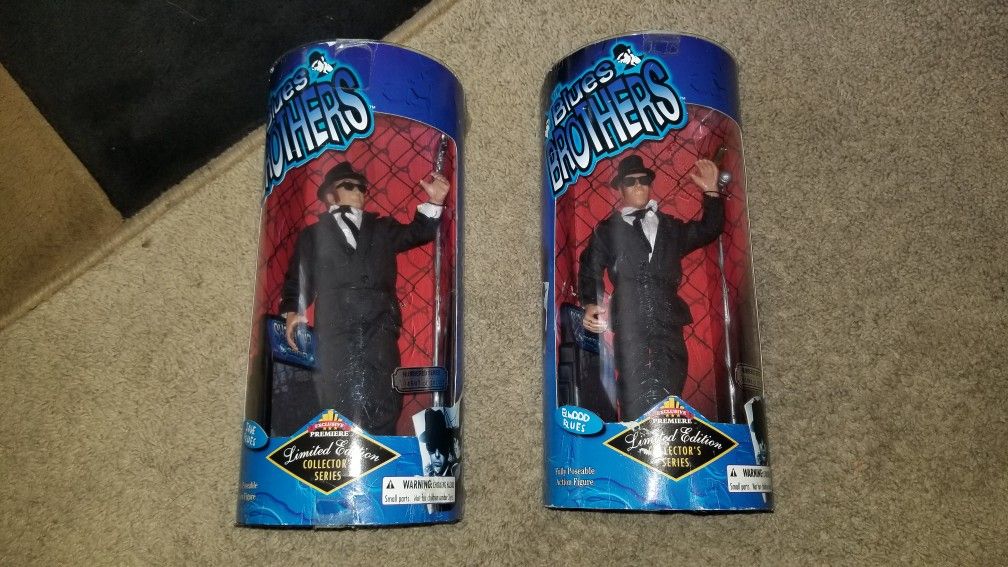 Blues Brothers Limited Edition Action Figures, Jake and Elwood Blues. Brand New!