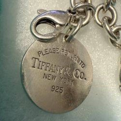 Tiffany & Co. Round Tag Charm Bracelet