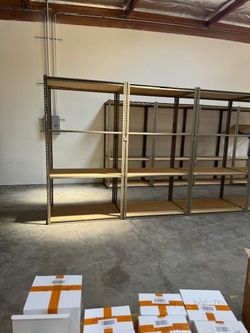 Industrial Racks 48 in W x 30 in D Used Heavy Duty Storage Shelving 4 Tier Stronger Than Homedepot Lowes And Costco Delivery Available