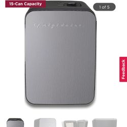 Frigidaire 15-Can Retro Mini Fridge Cooler – Stainless Steel