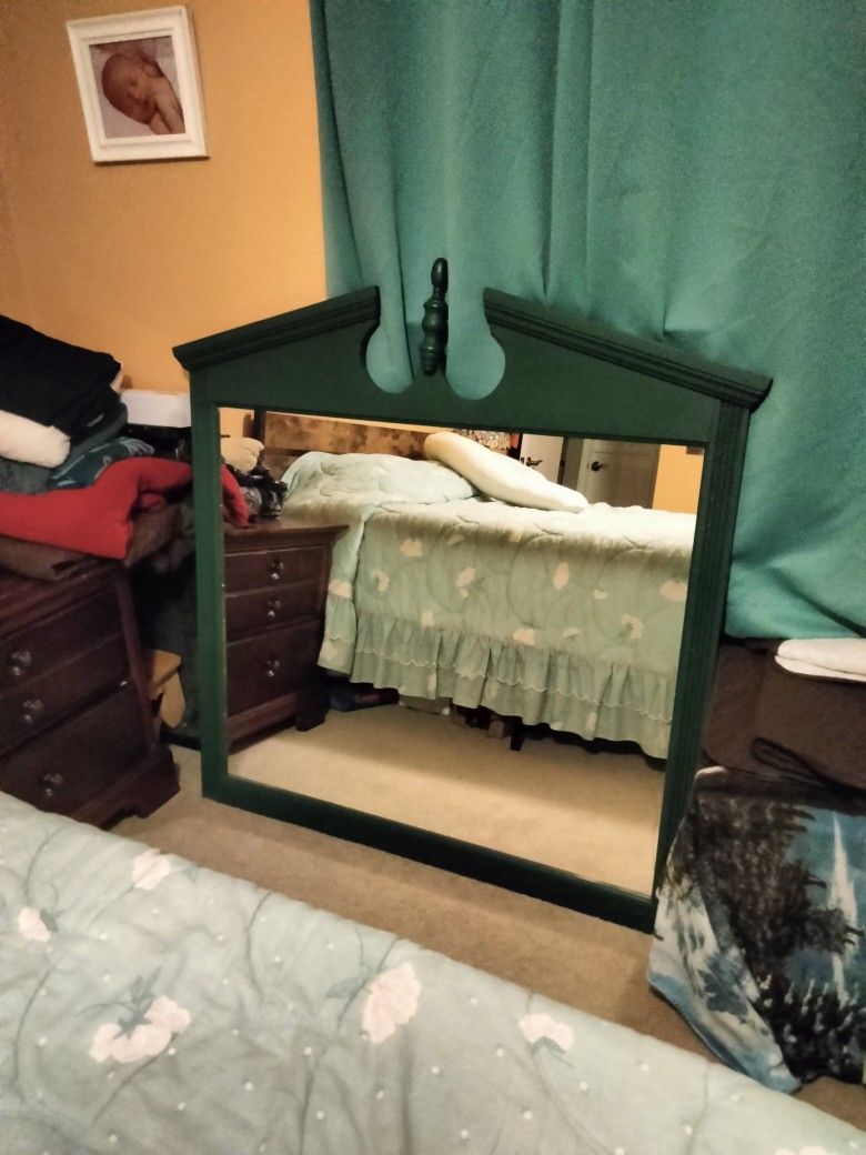 Wood Bedroom Mirror (Painted)