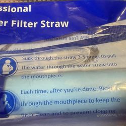 Water Straws, Lightweight, Hi capacity,Reusable, 15,000-gallon Filters for Campi