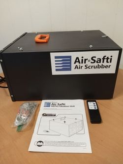 Air Safti  Commercial/Industrial Air Cleaner Purifier+Remote/Hanging Hardware