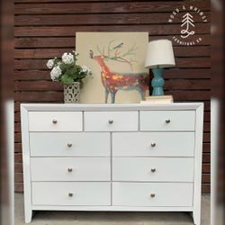 Large White Modern Dresser 55x17x38