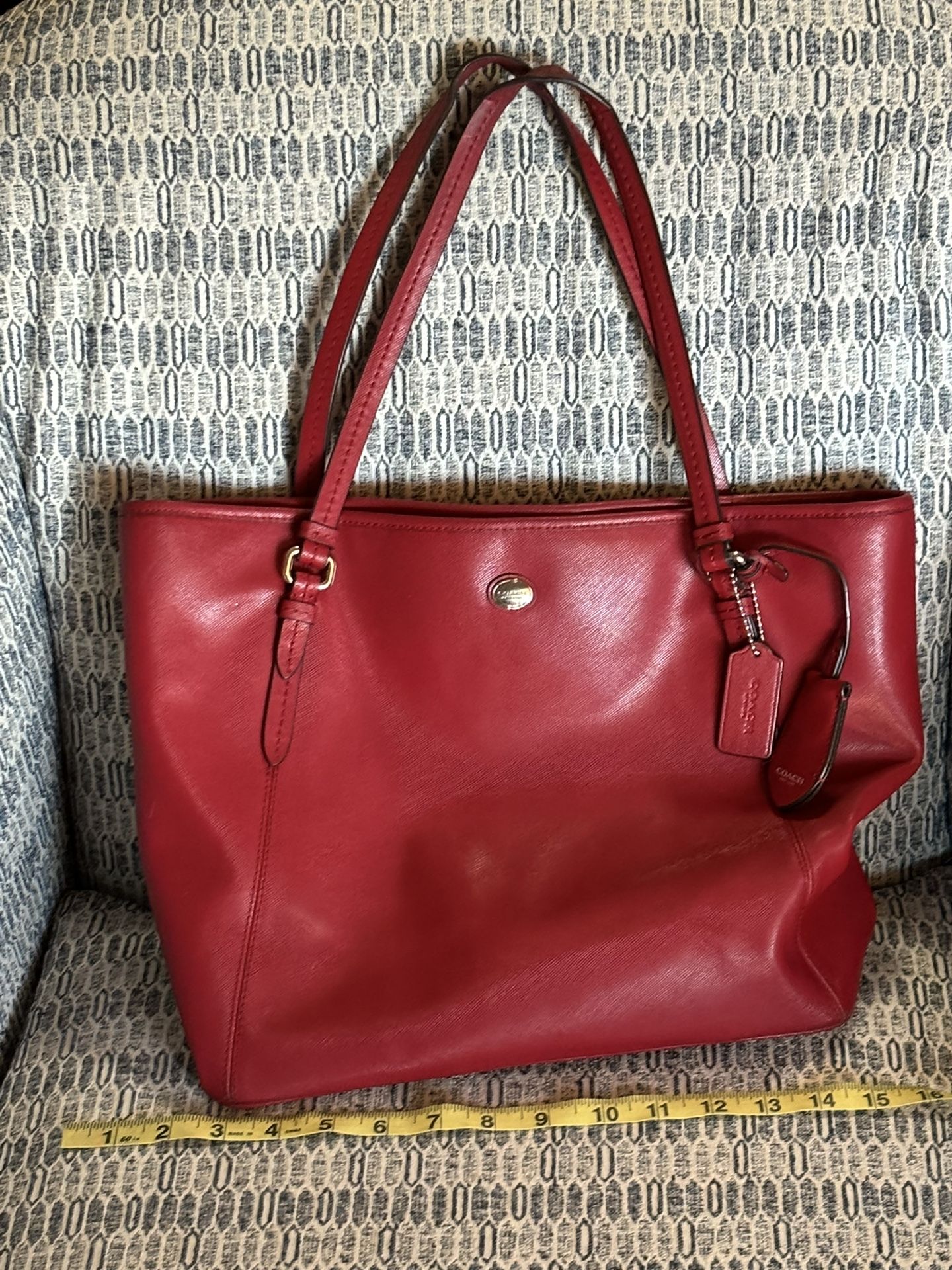 Red Coach Shoulder Bag