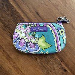 Vera Bradley Coin Purse/ID Case/Wallet/Card Hold - Zippered -Blue Lagoon Retired