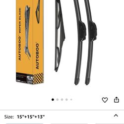 AUTOBOO 15"+15" Windshield Wipers 