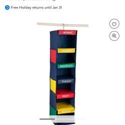 
Daily Activity Kids Closet Organizer –11” X 11” X 48” Prepare and Organize a Week’s Worth of Your Children’s Clothing Hangs Directly on The Closet Ro