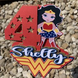 Wonder Woman Cake Topper 
