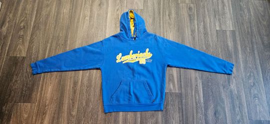 Vintage J America NAU Lumberjacks Hoodie Men's Medium Blue Yellow Flagstaff AZ NCAA $25