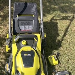 RYOBI 40V HP Brushless 21 in. Cordless Battery Walk Behind Self-Propelled Lawn Mower with Battery And Charger