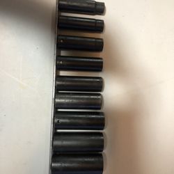Snap-On 9pc 1/2 Drive Standard Deep Impact Socket Set