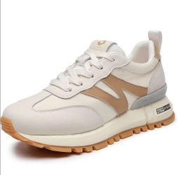 somiliss Sneakers for Women Genuine Leather Suede Patchwork Casual Lace Up...