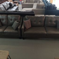 Grey Sofa & Loveseat 