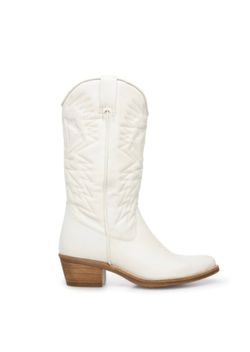 Steve Madden White Western Boot