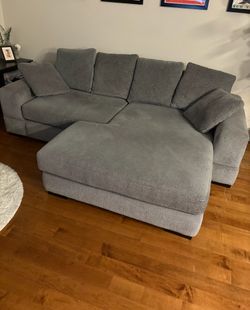 102” wide reversible corner sectional with ottoman