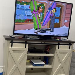 Wooden farmhouse TV stand