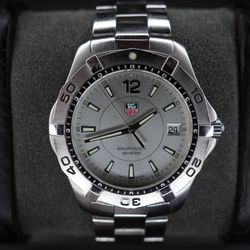 TAG Heuer Aquaracer WAF1112 Quartz Silver Dial Men's Watch Sapphire 38mm 300M