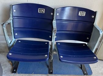 Texas Stadium seats - Dallas - set of 2 - Riser Mount, Star Logo Vintage Stadium Seats Pair Navy Blue