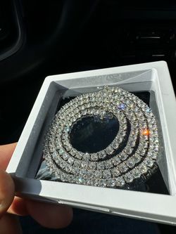 VVS Moissanite 24 inch 4mm tennis chain