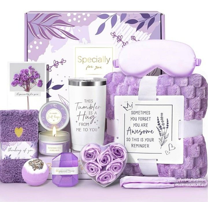 Gift Baskets for Women, Birthday Gifts for Women, Self Care Gifts Get Well Soon Gift Baskets, Thinking of You Gift, Relaxing Spa Gift Basket for Mom H