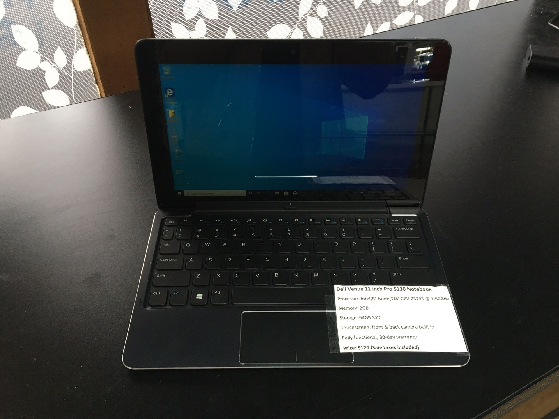 Dell Venue 11 inch Pro 5130 touchscreen notebook