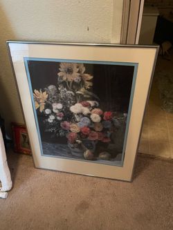 Pierre Auguste Renoir Still life Flowers 31.5” x 25.5”