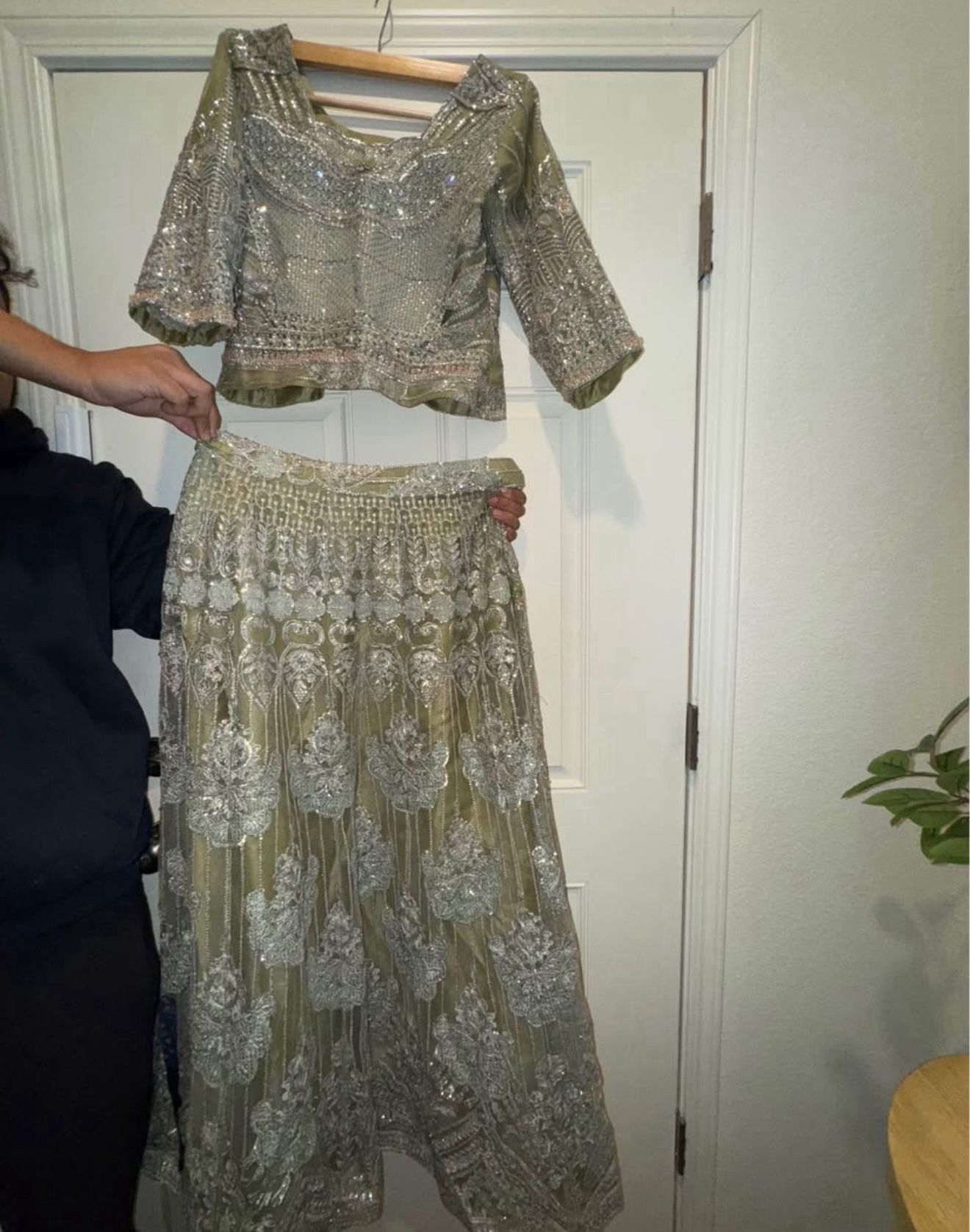 EID DRESS LEHENGA CHOLI GREEN