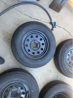 New 205/75/14 8 ply Radial Trailer tires and wheels