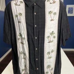 Campia XXL Hawaiian Shirt Men’s Palm Tree Aloha Beach Vacation Tropical Rayon