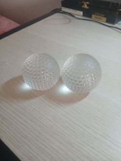 Crystal golf balls tiffany signed