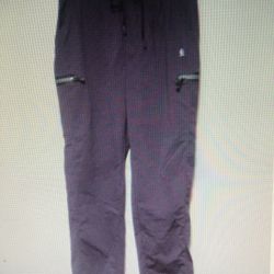 Little Donkey Andy Womens Large Lightweight Breathable Cargo Jogger Pants Purple