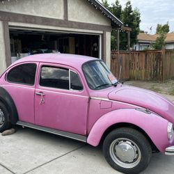 Pink Herbie 1973 Super Beetle