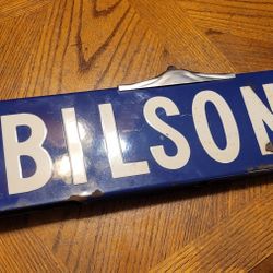 Vintage Porcelain Street Double Sided Sign 2 Ft 
