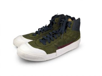 Nike Drop-Type Mid N.354 Legion Green Olive Suede Sneakers Men's Size 12 BQ5190
